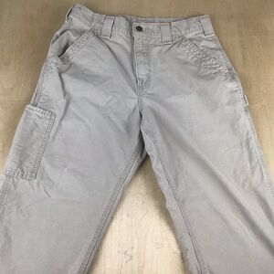 Carhartt Mens Canvas Dungaree Work Pants Loose Fit Sz 31x32 B151 Tan